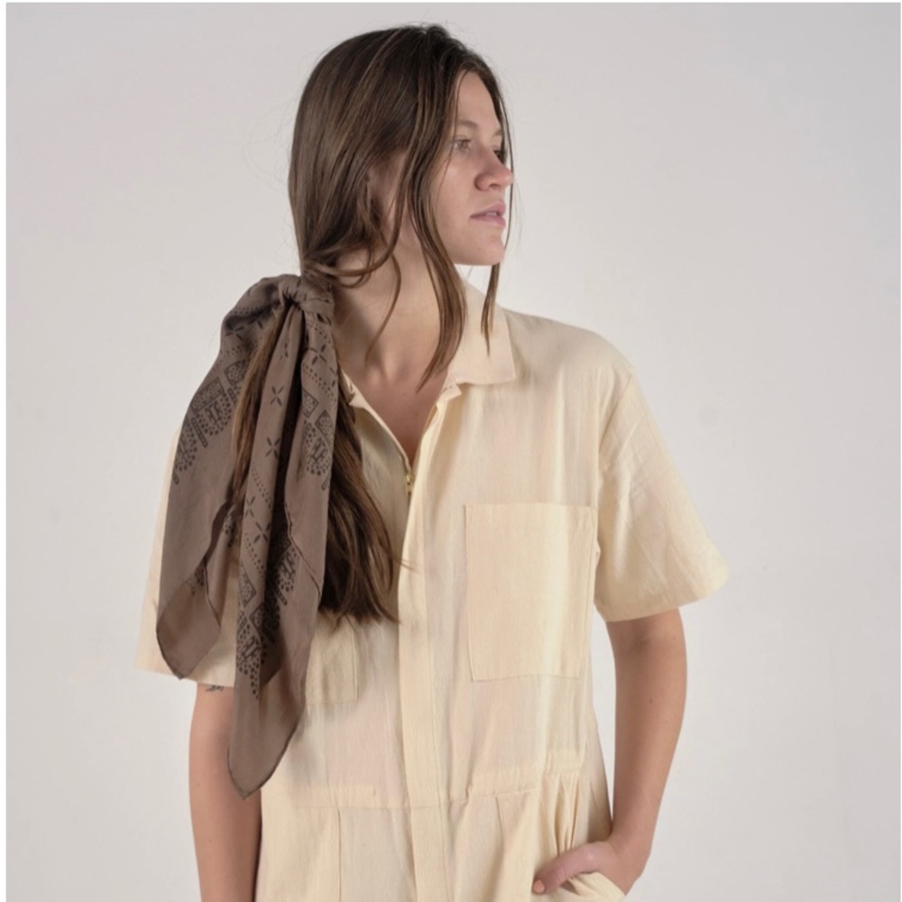 Ozma of California - CARRASCO JUMPSUIT, ORGANIC MANTA COTTON - CERAMIC
